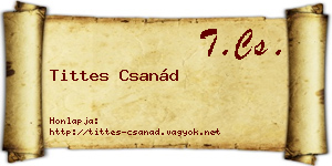 Tittes Csanád névjegykártya