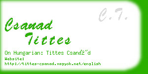 csanad tittes business card